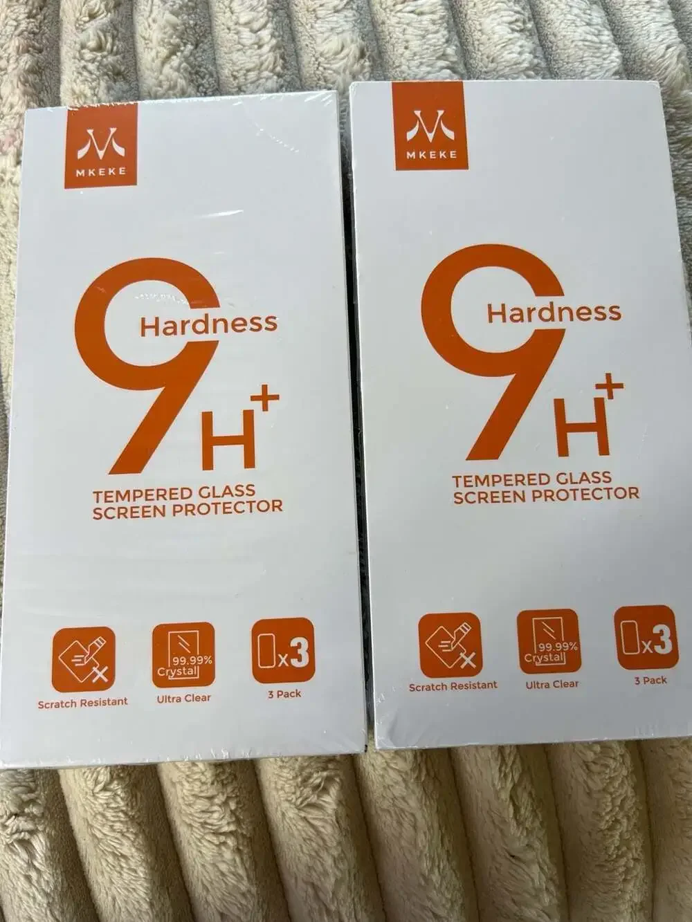 Mkeke Tempered Glass Screen Protector for iPhone 15 Pro Max, 3 Pack